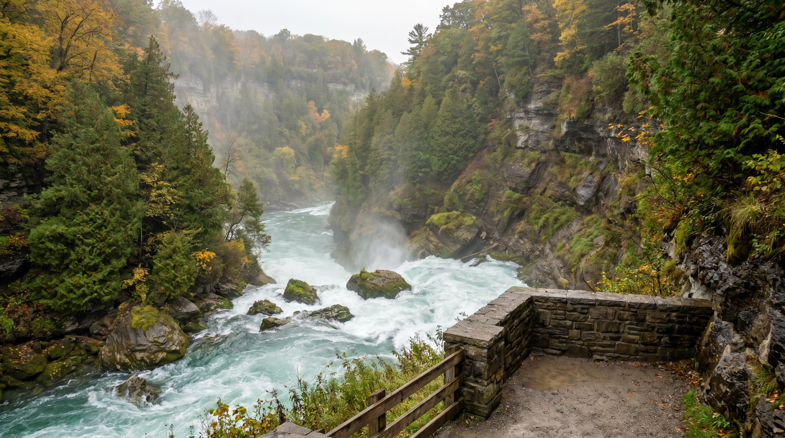 White water rapids in the Niagara Gorge